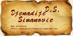 Đenadije Simanović vizit kartica